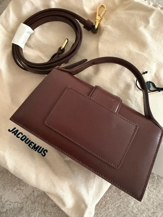 Jacquemus Chocolate Brown Le Chiquito Mini Bag with Gold Logo - Picture 2 of 6